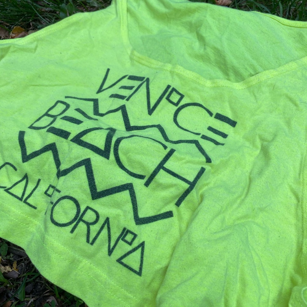 Venice Beach California Neon Crop Top